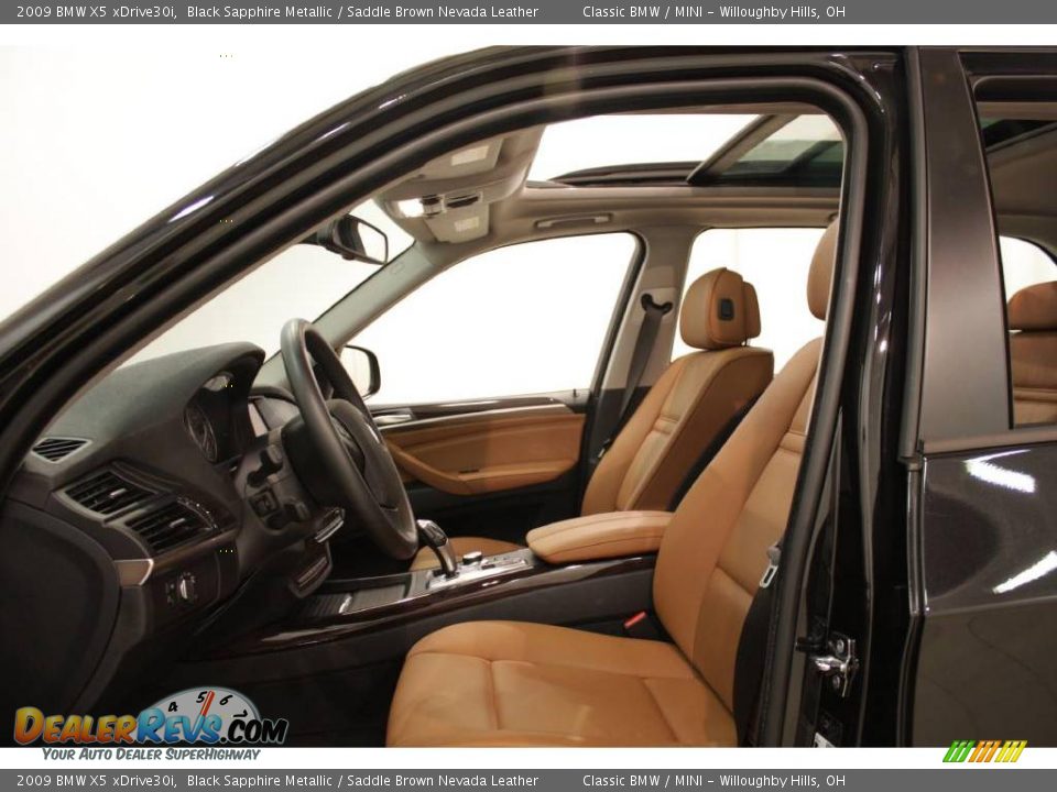 2009 BMW X5 xDrive30i Black Sapphire Metallic / Saddle Brown Nevada Leather Photo #9
