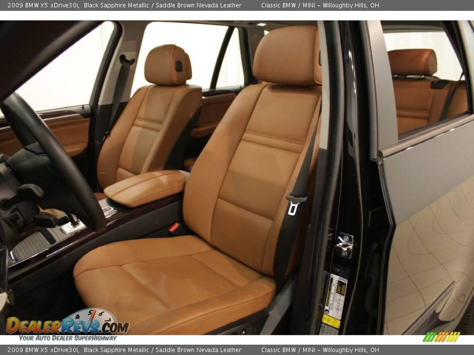 2009 BMW X5 xDrive30i Black Sapphire Metallic / Saddle Brown Nevada Leather Photo #10