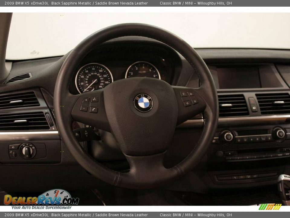 2009 BMW X5 xDrive30i Black Sapphire Metallic / Saddle Brown Nevada Leather Photo #12