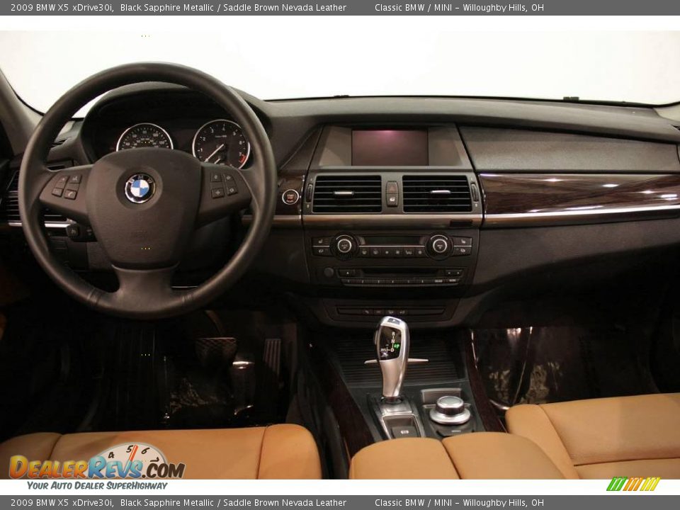 2009 BMW X5 xDrive30i Black Sapphire Metallic / Saddle Brown Nevada Leather Photo #24