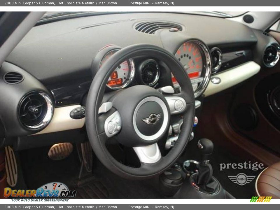 2008 Mini Cooper S Clubman Hot Chocolate Metallic / Malt Brown Photo #4