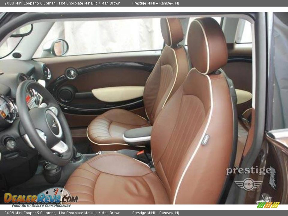 2008 Mini Cooper S Clubman Hot Chocolate Metallic / Malt Brown Photo #5