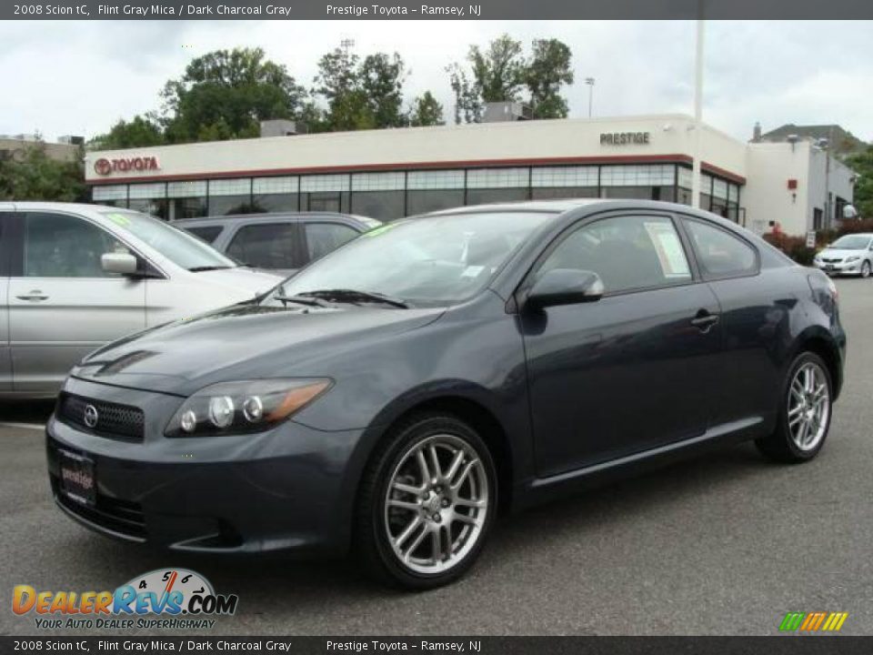 2008 Scion tC Flint Gray Mica / Dark Charcoal Gray Photo #1