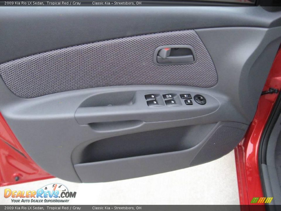 2009 Kia Rio LX Sedan Tropical Red / Gray Photo #6