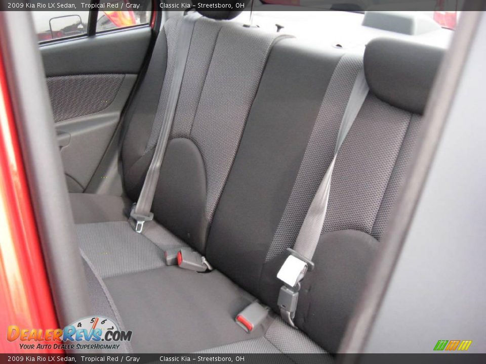 2009 Kia Rio LX Sedan Tropical Red / Gray Photo #7