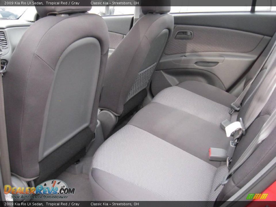 2009 Kia Rio LX Sedan Tropical Red / Gray Photo #8