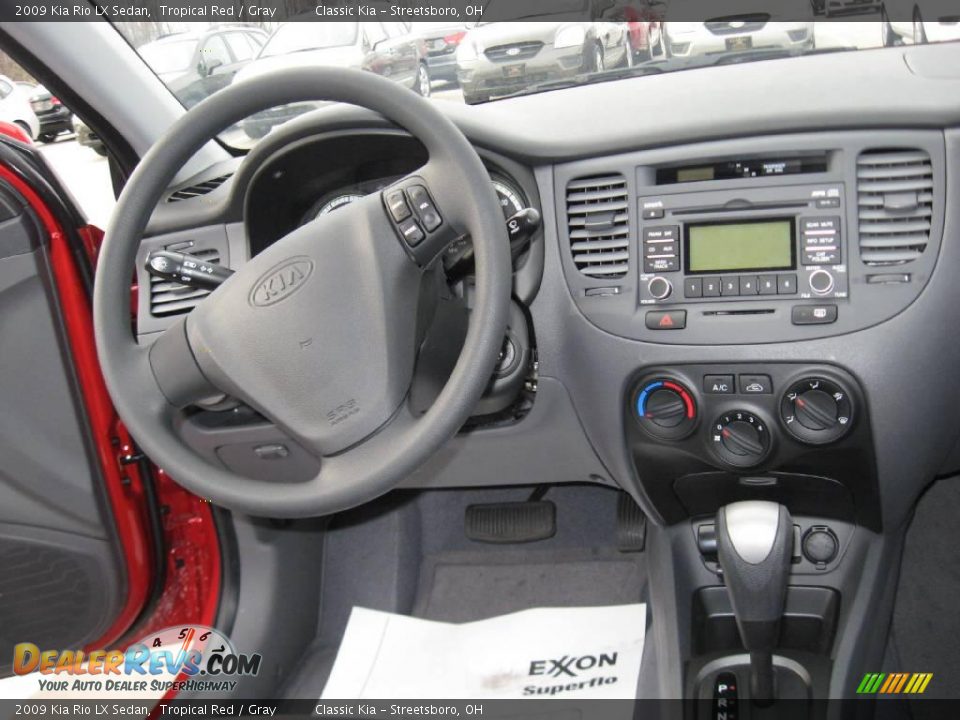 2009 Kia Rio LX Sedan Tropical Red / Gray Photo #9