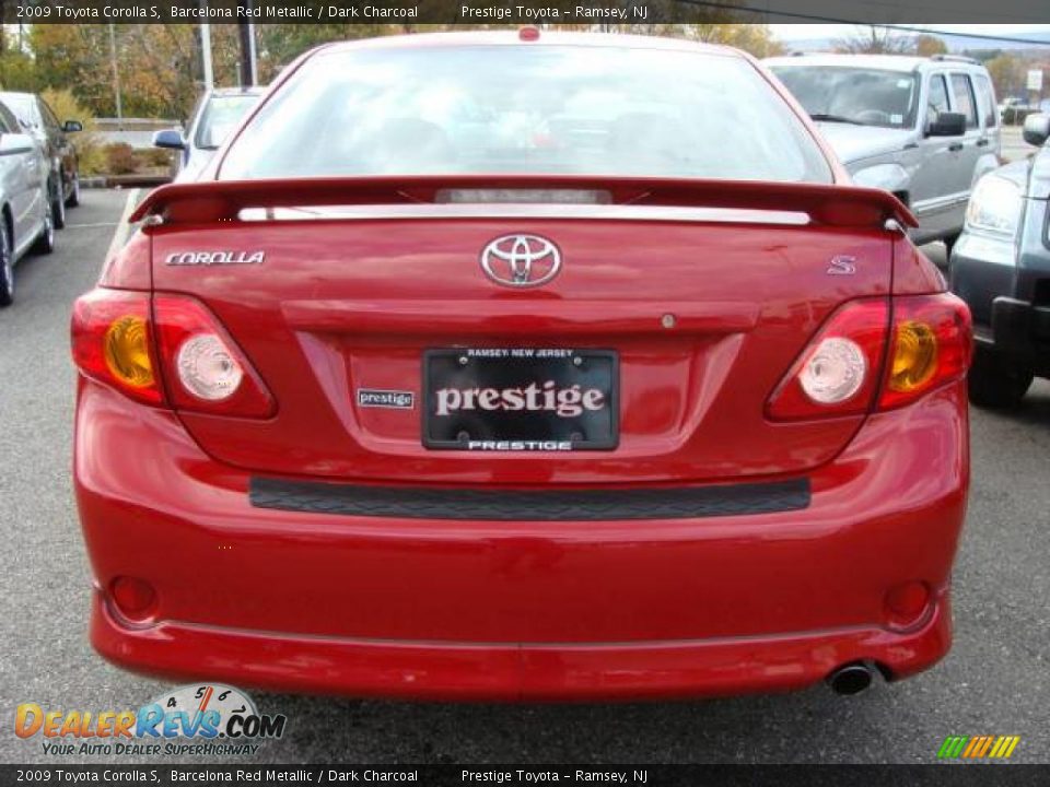 2009 Toyota Corolla S Barcelona Red Metallic / Dark Charcoal Photo #5