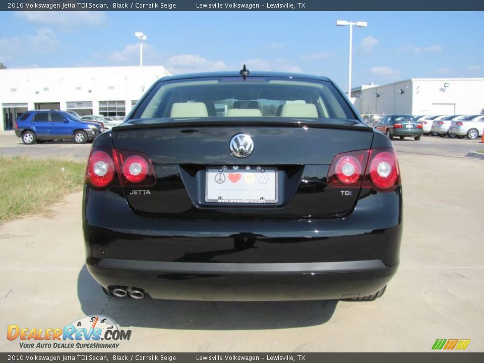 2010 Volkswagen Jetta TDI Sedan Black / Cornsilk Beige Photo #2