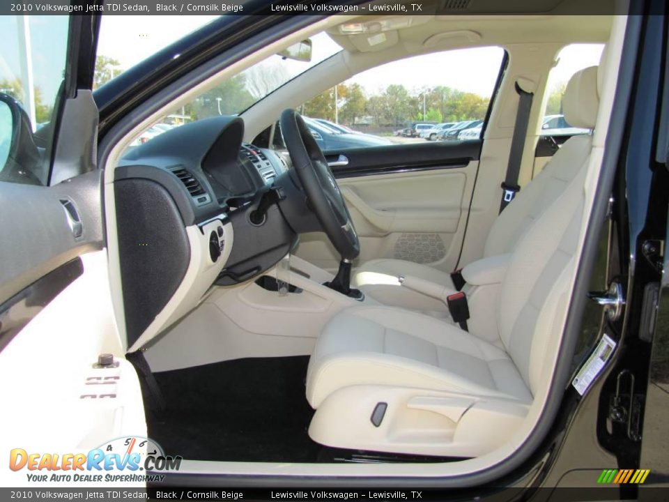 2010 Volkswagen Jetta TDI Sedan Black / Cornsilk Beige Photo #3
