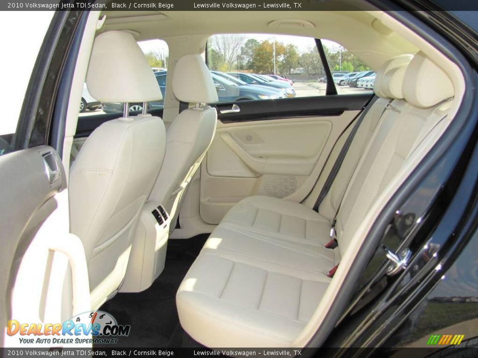 2010 Volkswagen Jetta TDI Sedan Black / Cornsilk Beige Photo #4