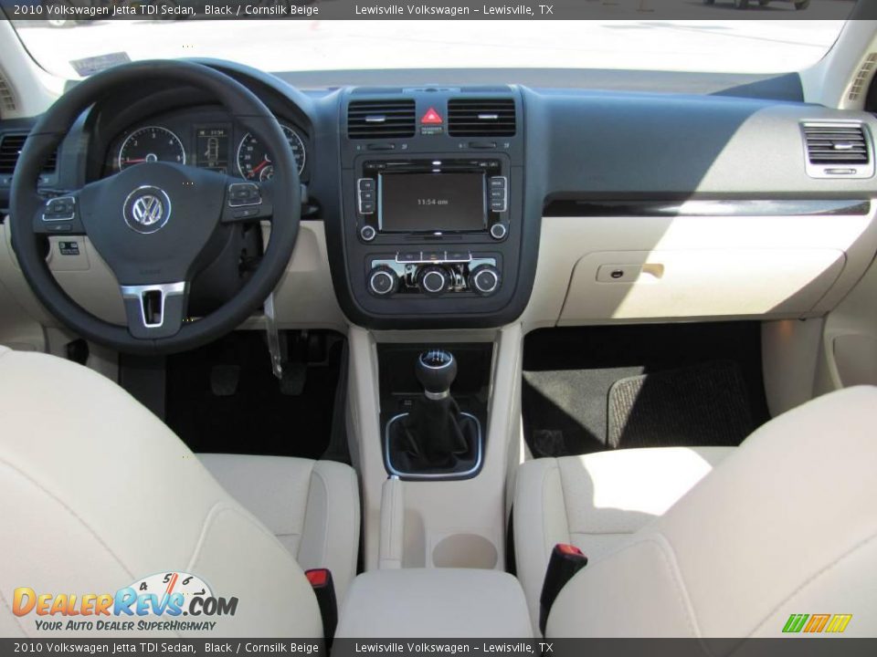 2010 Volkswagen Jetta TDI Sedan Black / Cornsilk Beige Photo #5