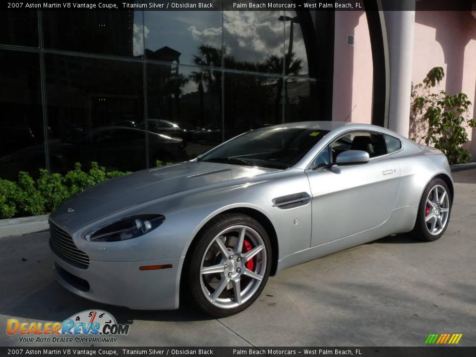 2007 Aston Martin V8 Vantage Coupe Titanium Silver / Obsidian Black Photo #1