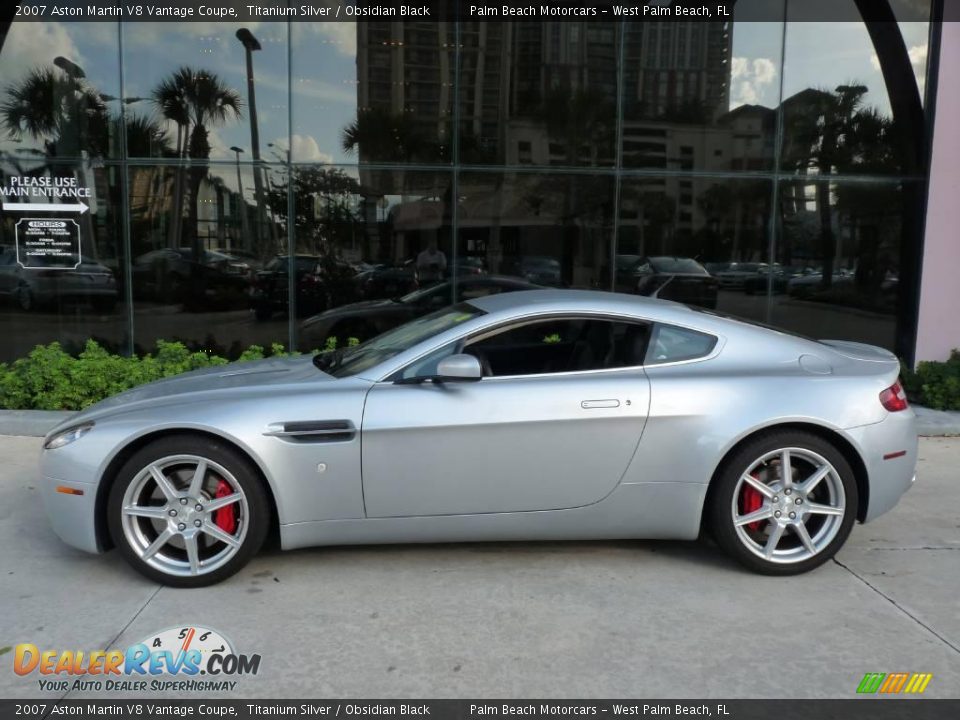 2007 Aston Martin V8 Vantage Coupe Titanium Silver / Obsidian Black Photo #3