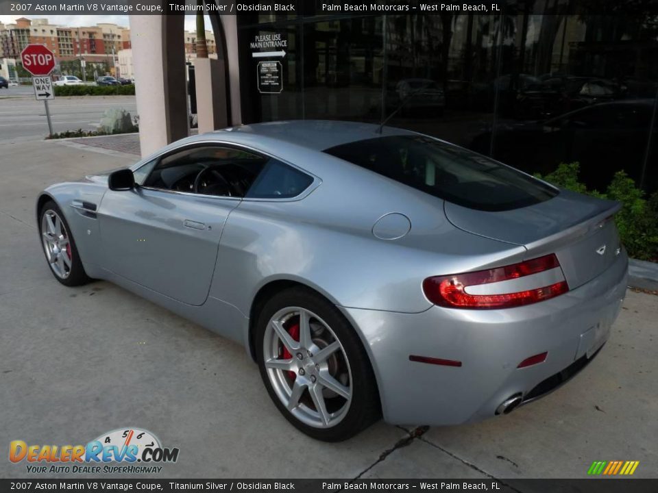 2007 Aston Martin V8 Vantage Coupe Titanium Silver / Obsidian Black Photo #4