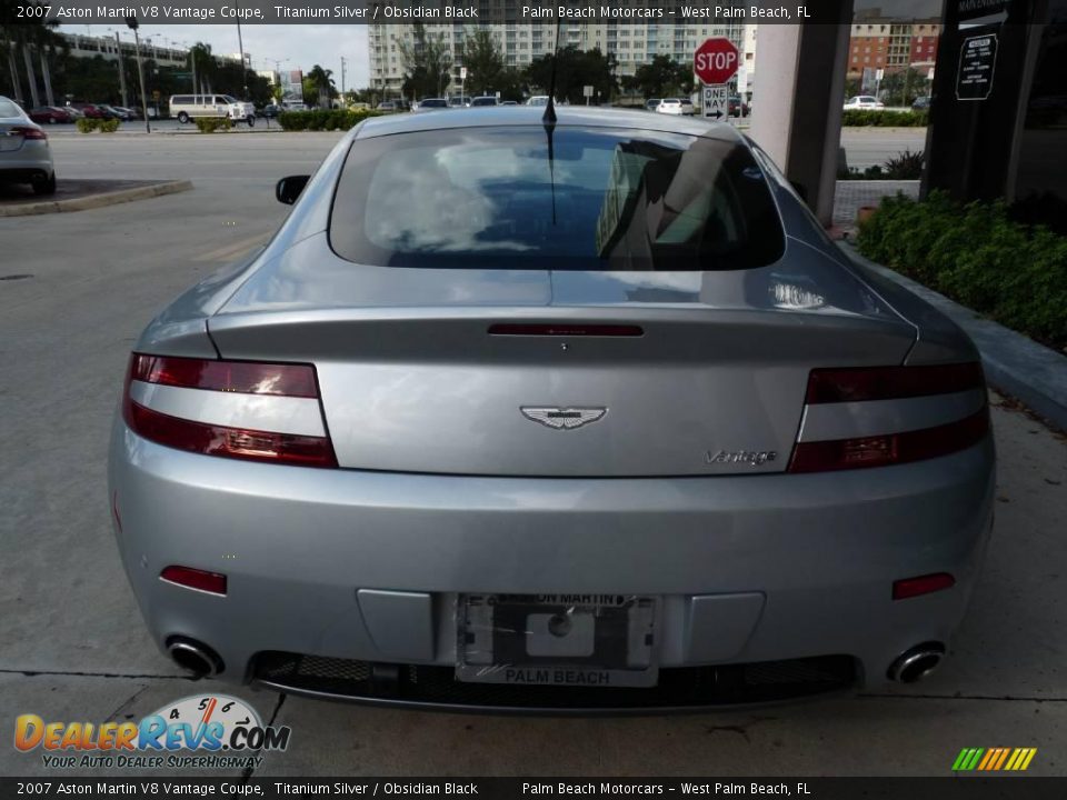 2007 Aston Martin V8 Vantage Coupe Titanium Silver / Obsidian Black Photo #5