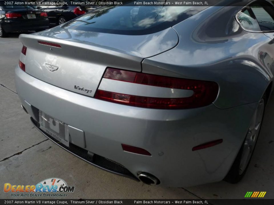 2007 Aston Martin V8 Vantage Coupe Titanium Silver / Obsidian Black Photo #7