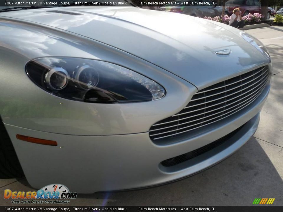 2007 Aston Martin V8 Vantage Coupe Titanium Silver / Obsidian Black Photo #8