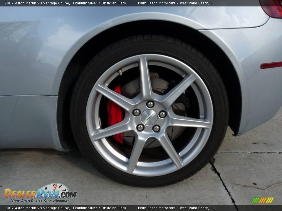 2007 Aston Martin V8 Vantage Coupe Titanium Silver / Obsidian Black Photo #10