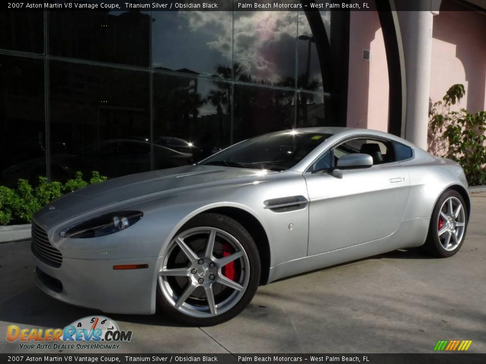 2007 Aston Martin V8 Vantage Coupe Titanium Silver / Obsidian Black Photo #11