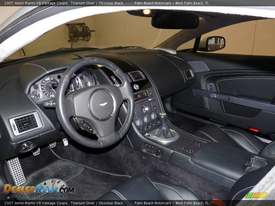 2007 Aston Martin V8 Vantage Coupe Titanium Silver / Obsidian Black Photo #12