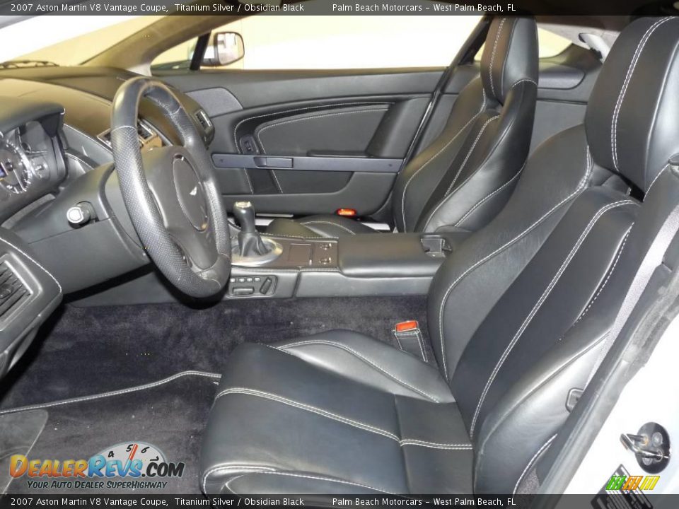 2007 Aston Martin V8 Vantage Coupe Titanium Silver / Obsidian Black Photo #14