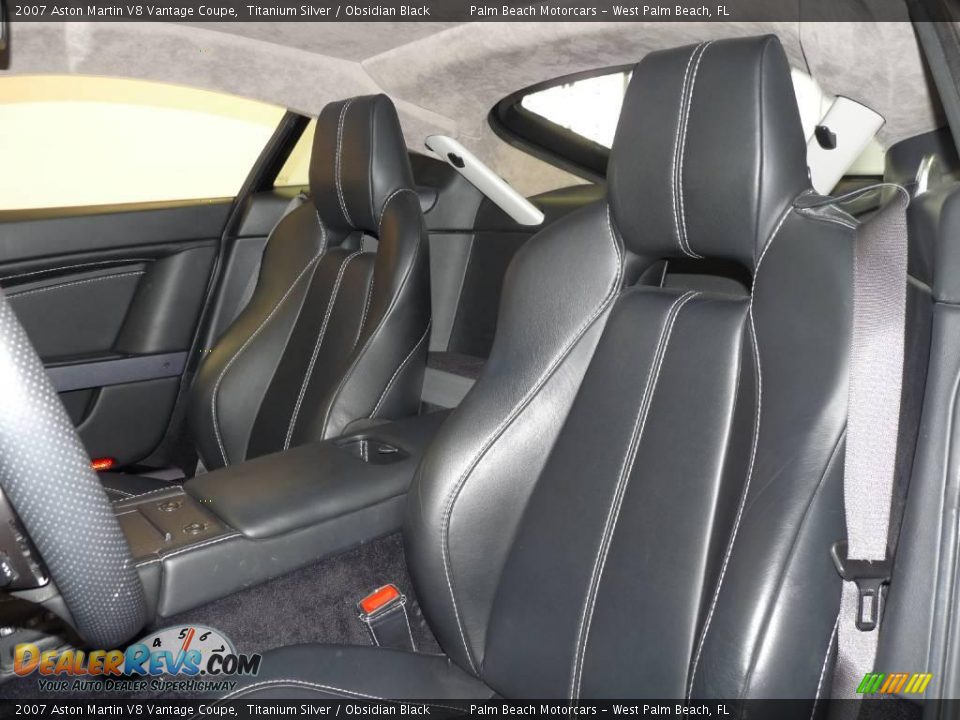 2007 Aston Martin V8 Vantage Coupe Titanium Silver / Obsidian Black Photo #15