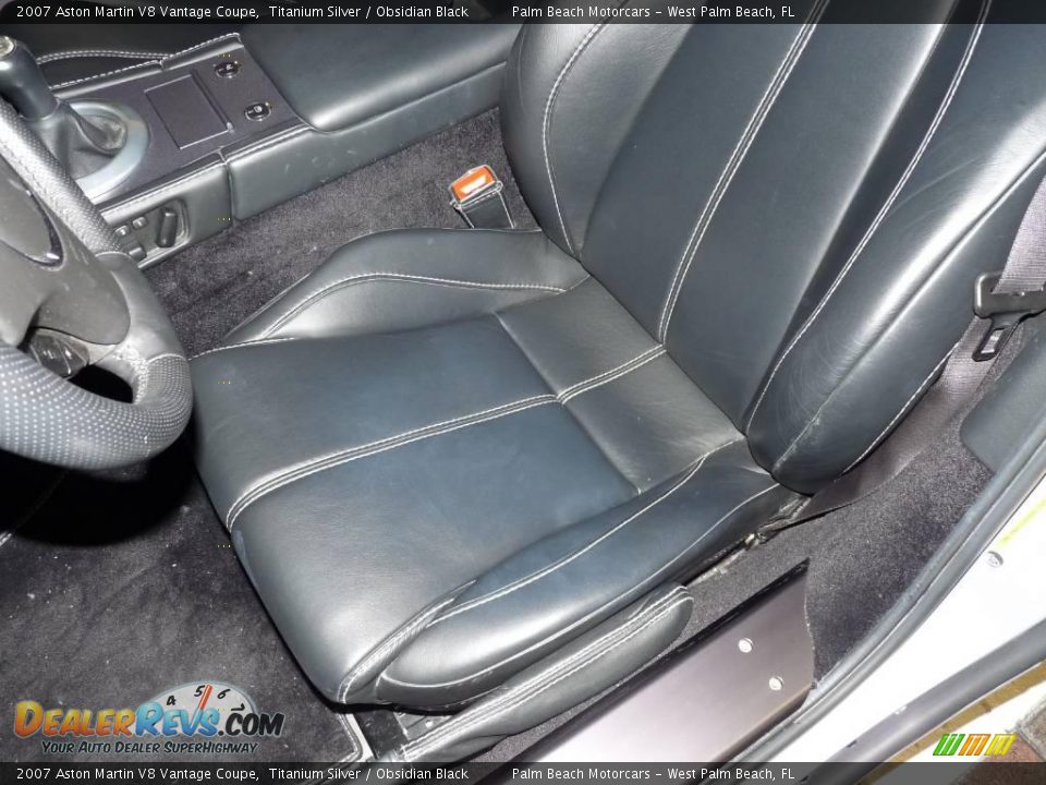 2007 Aston Martin V8 Vantage Coupe Titanium Silver / Obsidian Black Photo #16