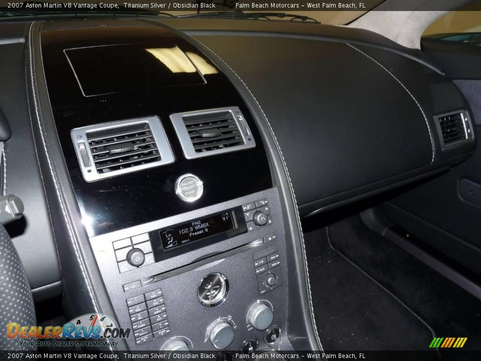 2007 Aston Martin V8 Vantage Coupe Titanium Silver / Obsidian Black Photo #22