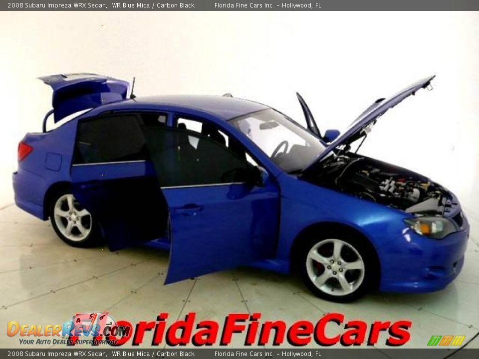2008 Subaru Impreza WRX Sedan WR Blue Mica / Carbon Black Photo #7