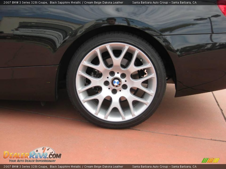2007 BMW 3 Series 328i Coupe Black Sapphire Metallic / Cream Beige Dakota Leather Photo #7