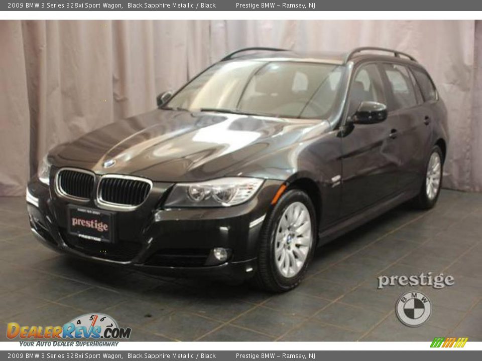 2009 BMW 3 Series 328xi Sport Wagon Black Sapphire Metallic / Black Photo #1