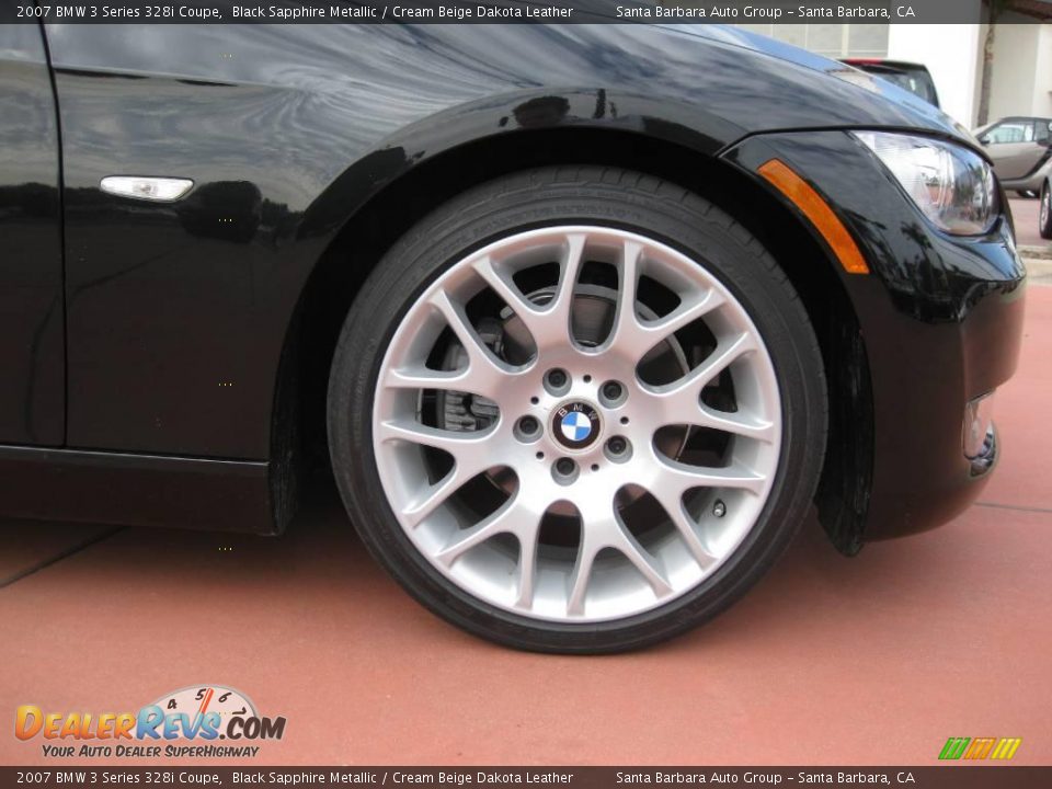 2007 BMW 3 Series 328i Coupe Black Sapphire Metallic / Cream Beige Dakota Leather Photo #9