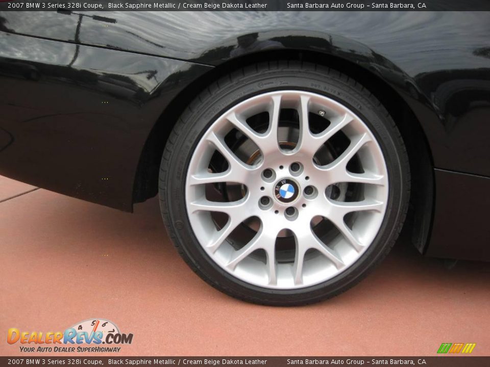 2007 BMW 3 Series 328i Coupe Black Sapphire Metallic / Cream Beige Dakota Leather Photo #10