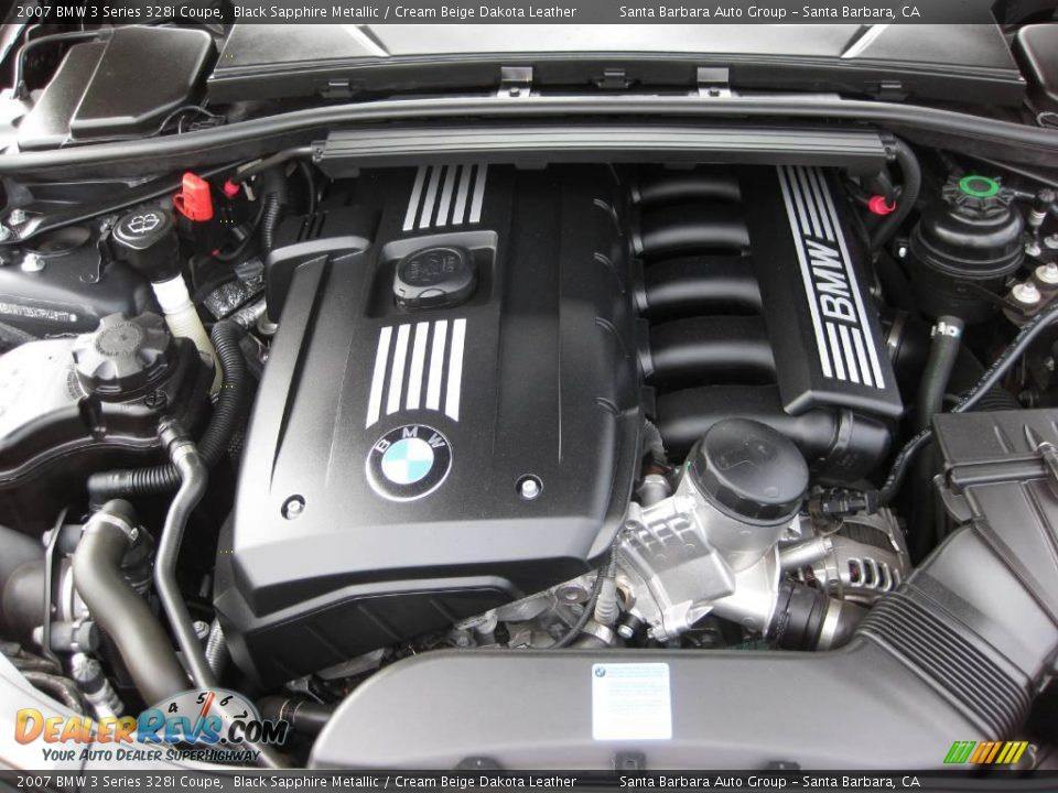 2007 BMW 3 Series 328i Coupe Black Sapphire Metallic / Cream Beige Dakota Leather Photo #12