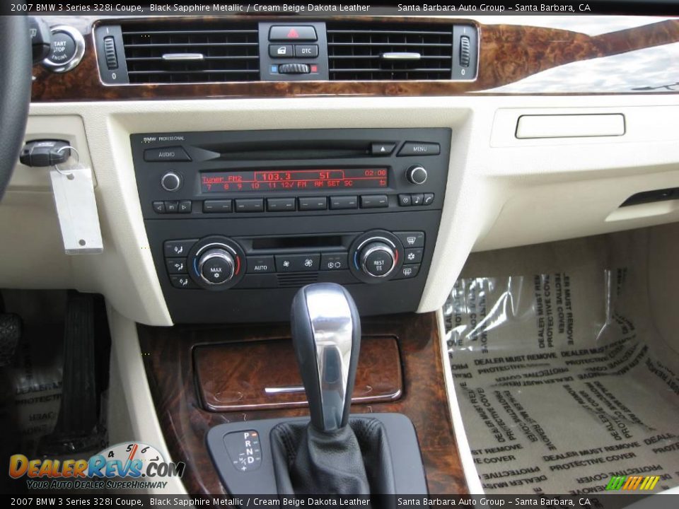 2007 BMW 3 Series 328i Coupe Black Sapphire Metallic / Cream Beige Dakota Leather Photo #16