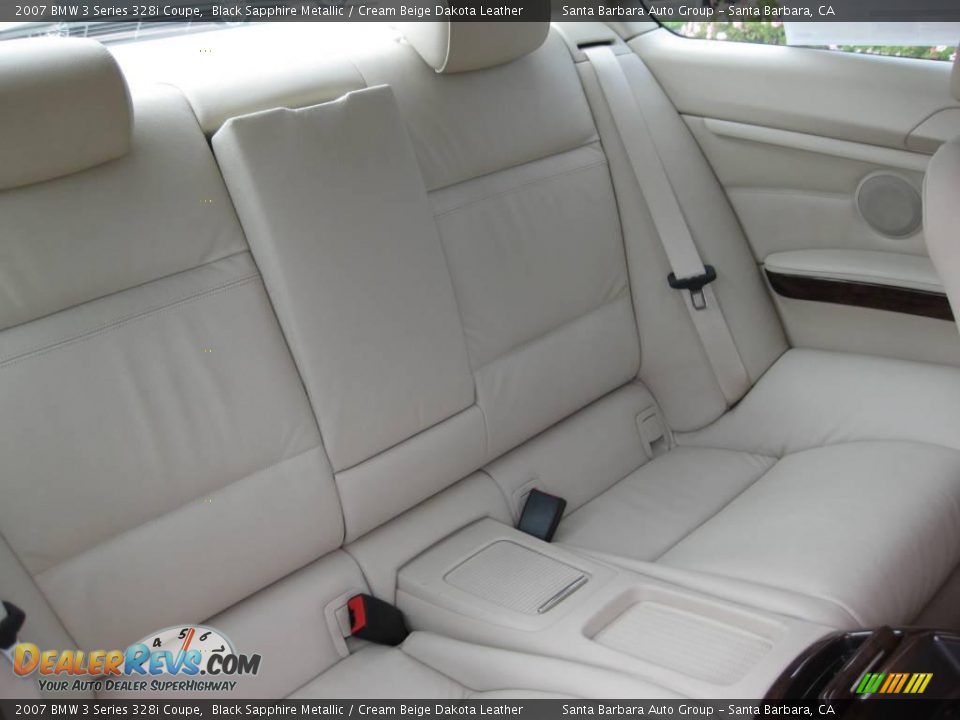 2007 BMW 3 Series 328i Coupe Black Sapphire Metallic / Cream Beige Dakota Leather Photo #17