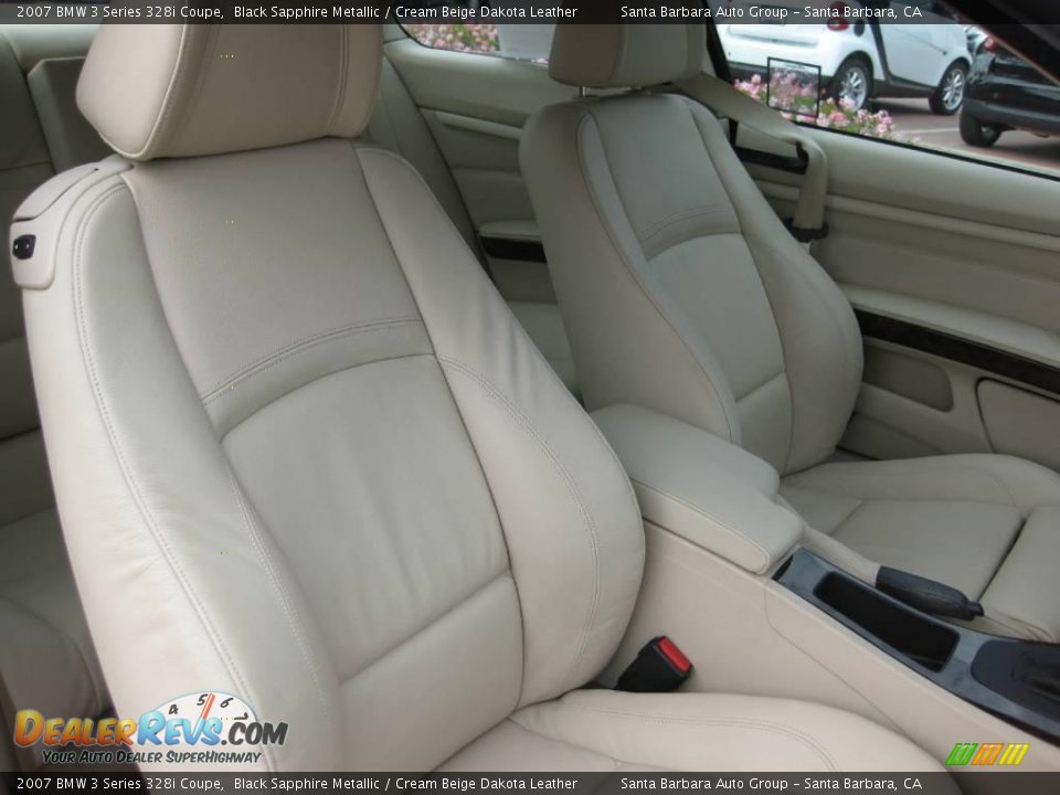 2007 BMW 3 Series 328i Coupe Black Sapphire Metallic / Cream Beige Dakota Leather Photo #19