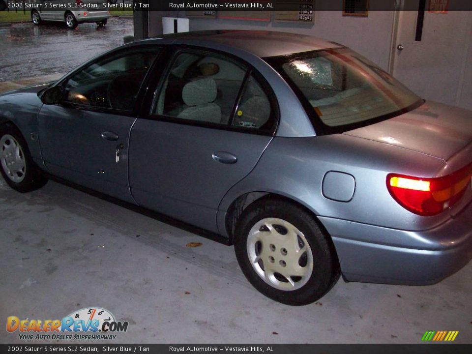 2002 Saturn S Series SL2 Sedan Silver Blue / Tan Photo #4