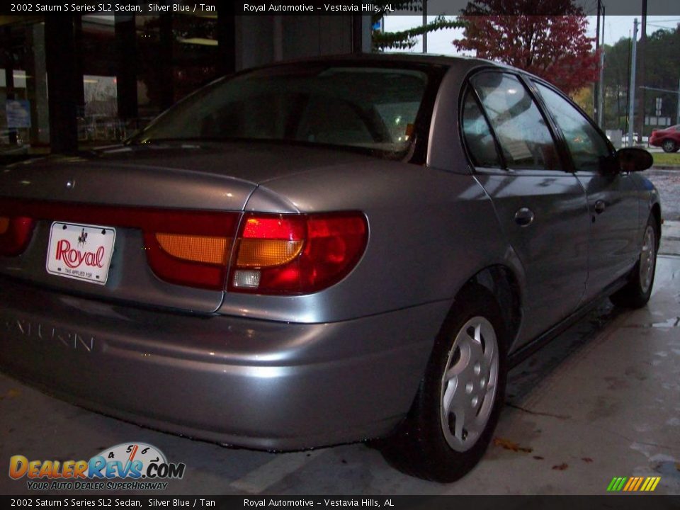2002 Saturn S Series SL2 Sedan Silver Blue / Tan Photo #8