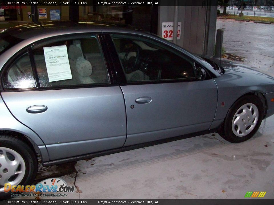 2002 Saturn S Series SL2 Sedan Silver Blue / Tan Photo #9