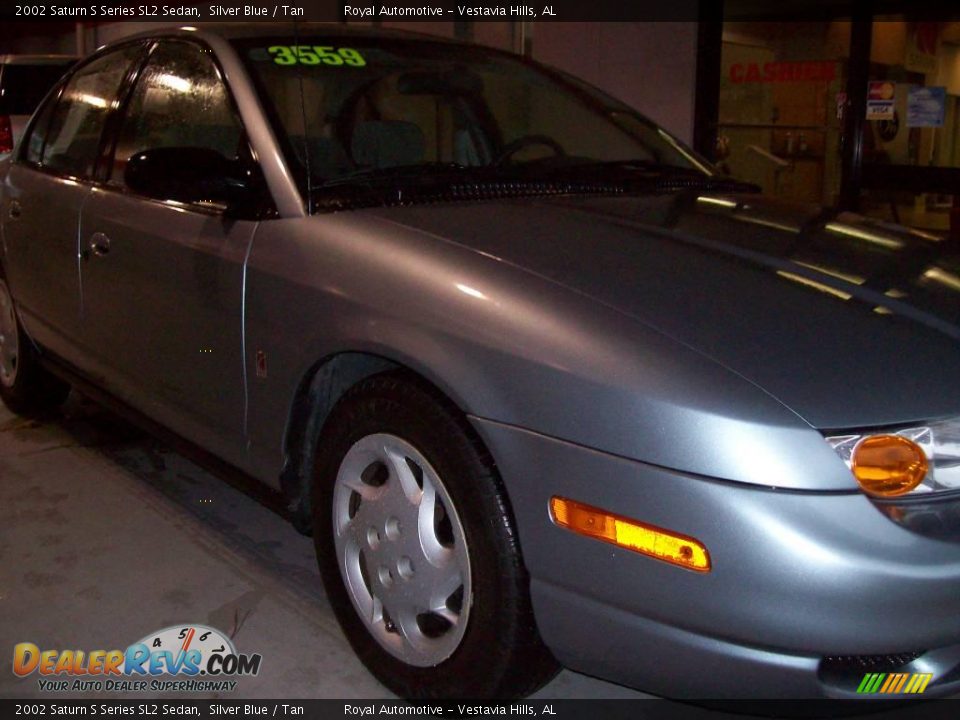 2002 Saturn S Series SL2 Sedan Silver Blue / Tan Photo #10
