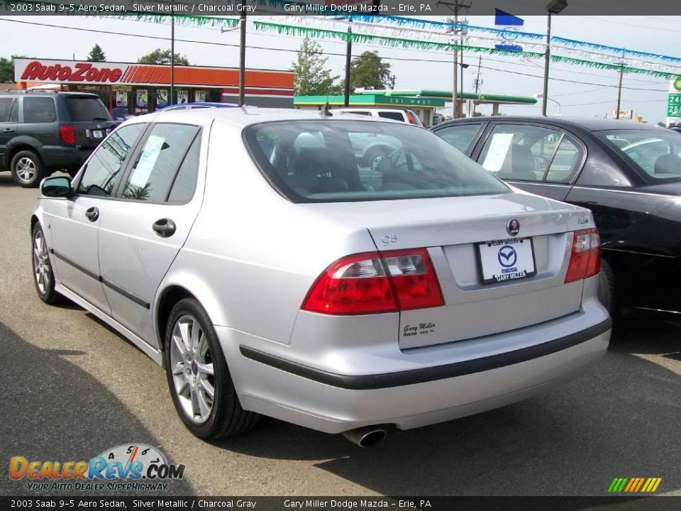 2003 Saab 9-5 Aero Sedan Silver Metallic / Charcoal Gray Photo #2