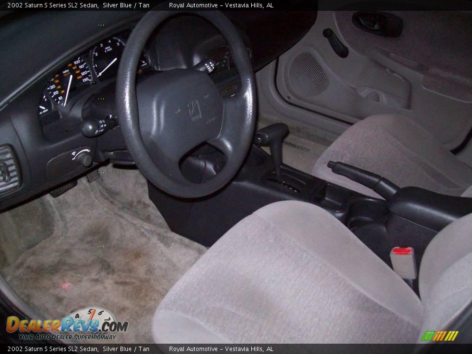 2002 Saturn S Series SL2 Sedan Silver Blue / Tan Photo #13