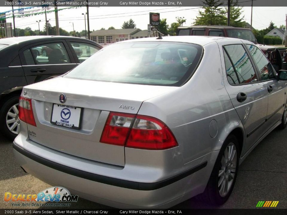 2003 Saab 9-5 Aero Sedan Silver Metallic / Charcoal Gray Photo #5