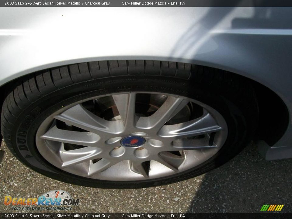 2003 Saab 9-5 Aero Sedan Silver Metallic / Charcoal Gray Photo #8