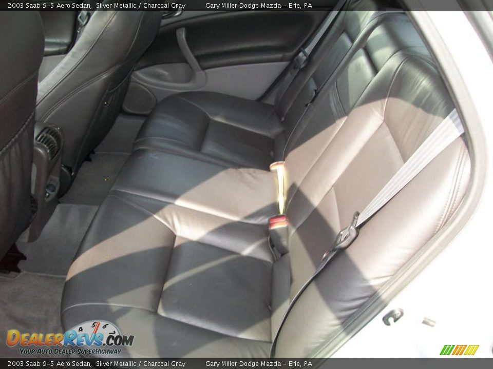 2003 Saab 9-5 Aero Sedan Silver Metallic / Charcoal Gray Photo #13