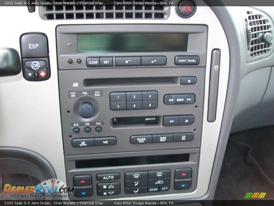 2003 Saab 9-5 Aero Sedan Silver Metallic / Charcoal Gray Photo #14