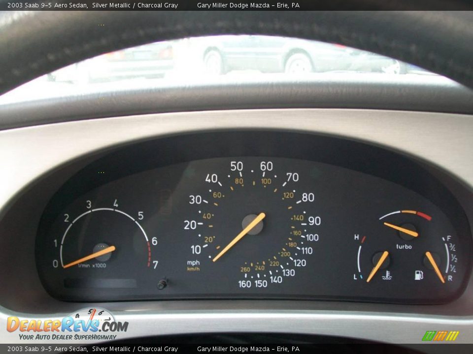 2003 Saab 9-5 Aero Sedan Silver Metallic / Charcoal Gray Photo #15