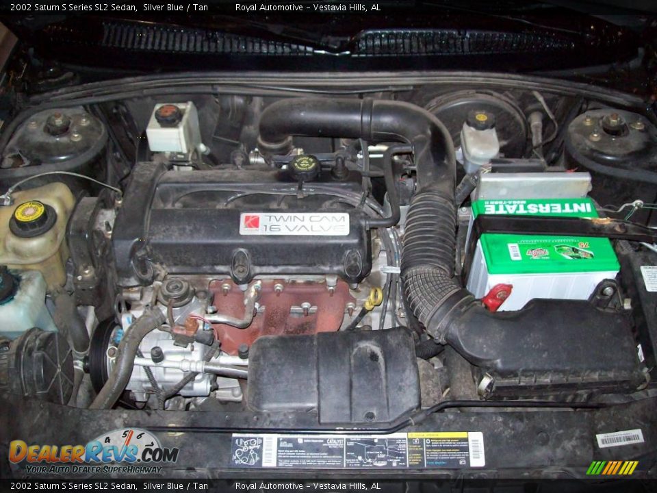 2002 Saturn S Series SL2 Sedan Silver Blue / Tan Photo #29